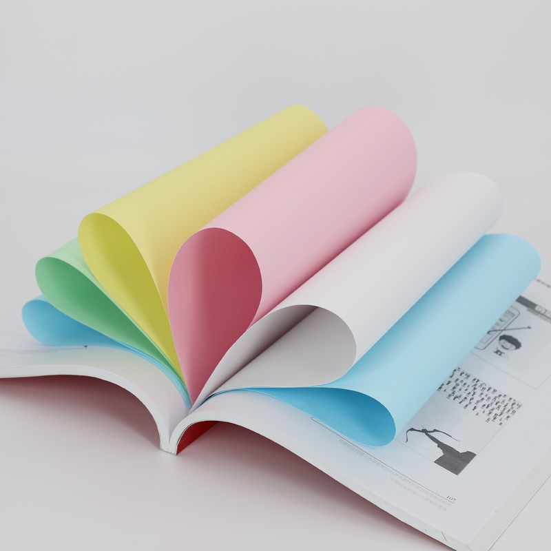 FSC A GRADE CB/CFB/CF Black / Blue Image Invoice 5 Plys NCR Paper For Continuous Bill