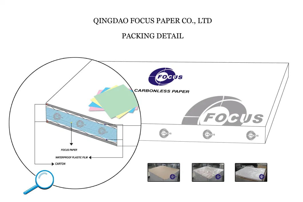 부드러운 이미지 블루 셀프 복사 NCR 종이 덤보 롤 3