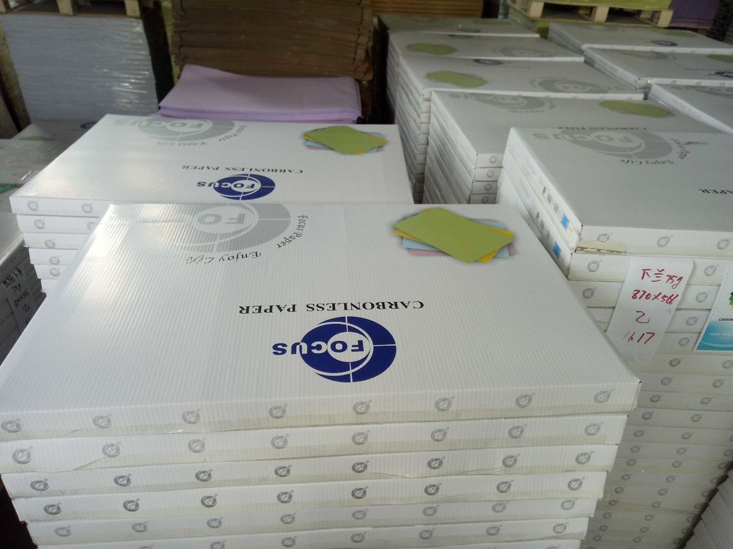 Chinese Brand 100% Imported Virgin Wood Pulp Carbonless Paper Colorful NCR Sheets High Stiffness